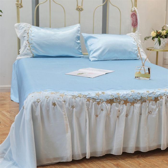 91家纺网 家纺一手货源 找家纺 MIU缪家居 2023款冰丝凉席 安娜 天蓝色