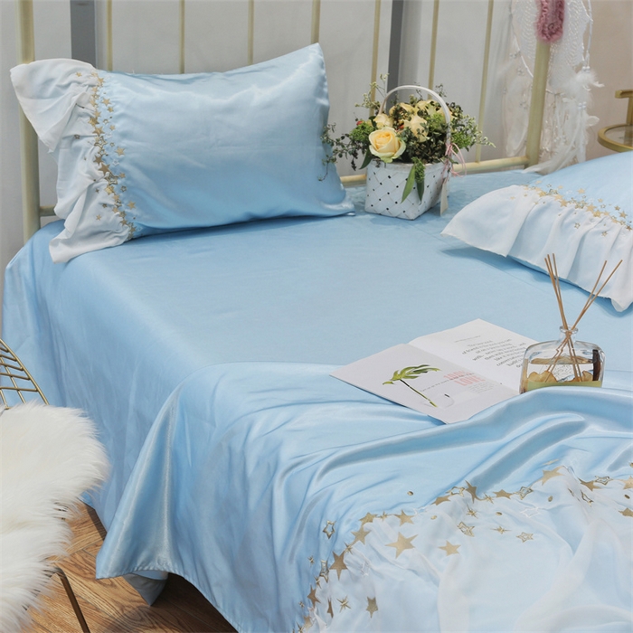 91家纺网 家纺一手货源 找家纺 MIU缪家居 2023款冰丝凉席 安娜 天蓝色