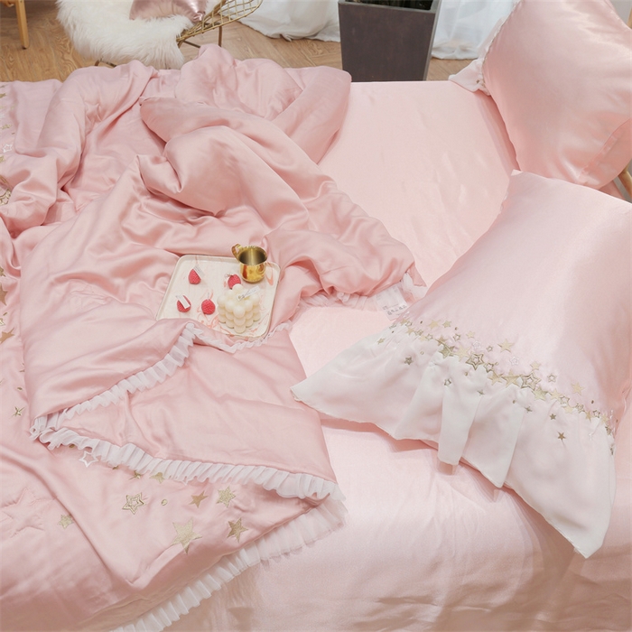 91家纺网 家纺一手货源 找家纺 MIU缪家居 2023款冰丝凉席 安娜 粉色