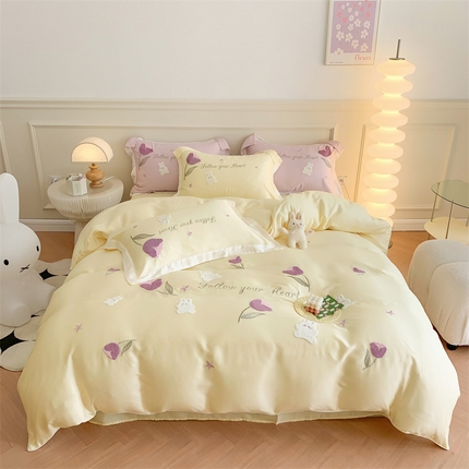 （总）MIU缪家居 2023新款80支兰精天丝四件套甜啦啦