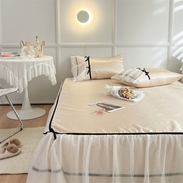 91家纺网 家纺一手货源 找家纺 MIU缪家居 2023款冰丝凉席 洛丽塔 黄色