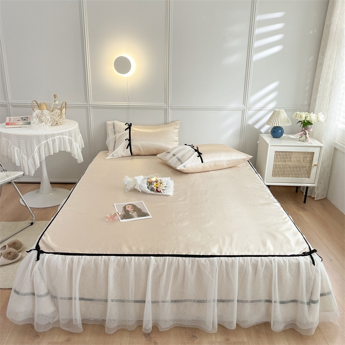 91家纺网 家纺一手货源 找家纺 MIU缪家居 2023款冰丝凉席 洛丽塔 黄色