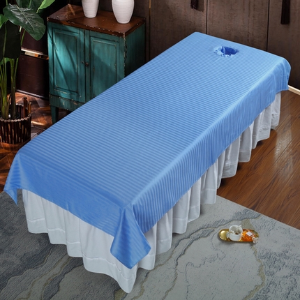 贝织梦家纺 2023新款纯棉美容床单 蓝色