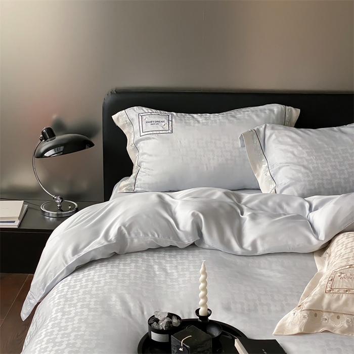 91家纺网 家纺一手货源 找家纺 MIU缪家居 2023新款80支兰精天丝四件套（提花）梦境 蓝