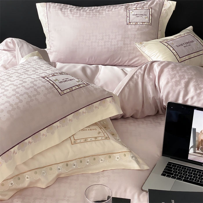 91家纺网 家纺一手货源 找家纺 MIU缪家居 2023新款80支兰精天丝四件套（提花）梦境 紫