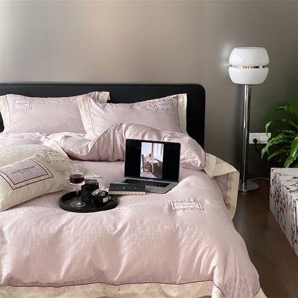 91家纺网 家纺一手货源 找家纺 MIU缪家居 2023新款80支兰精天丝四件套（提花）梦境 紫