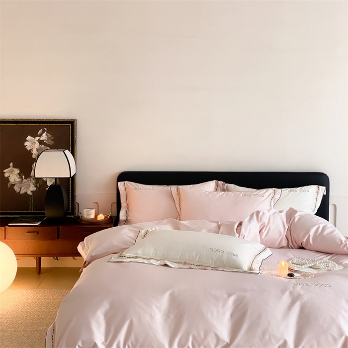 91家纺网 家纺一手货源 找家纺 MIU缪家居 2023新款100支四件套百变coco 粉