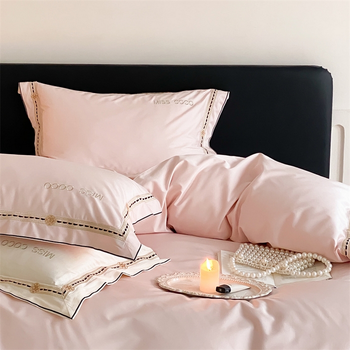 91家纺网 家纺一手货源 找家纺 MIU缪家居 2023新款100支四件套百变coco 粉