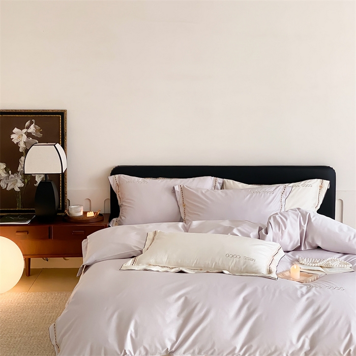 91家纺网 家纺一手货源 找家纺 MIU缪家居 2023新款100支四件套百变coco 紫