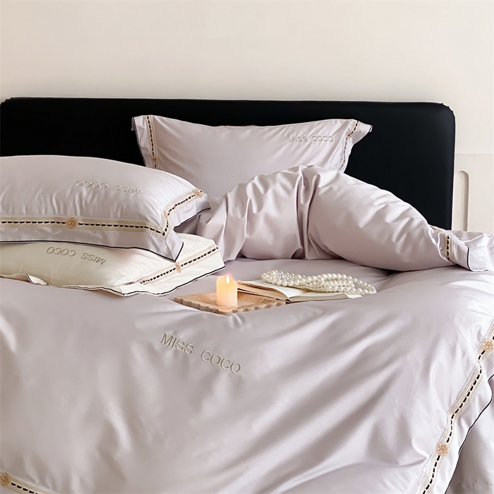 91家纺网 家纺一手货源 找家纺 MIU缪家居 2023新款100支四件套百变coco 紫