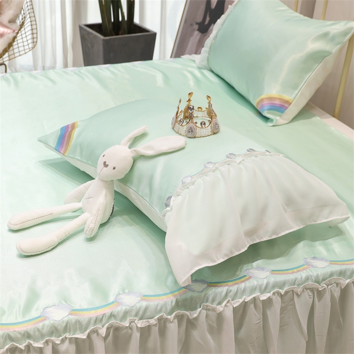 91家纺网 家纺一手货源 找家纺 MIU缪家居 2023款冰丝凉席 小彩虹 绿色