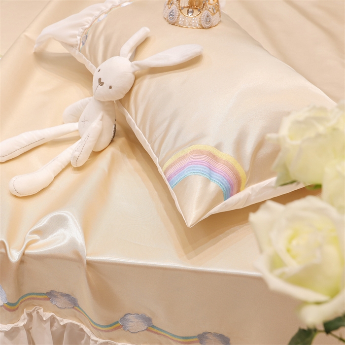 91家纺网 家纺一手货源 找家纺 MIU缪家居 2023款冰丝凉席 小彩虹 黄色