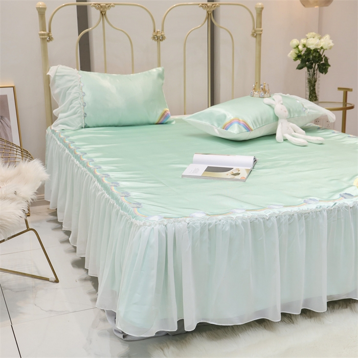 91家纺网 家纺一手货源 找家纺 MIU缪家居 2023款冰丝凉席 小彩虹 绿色