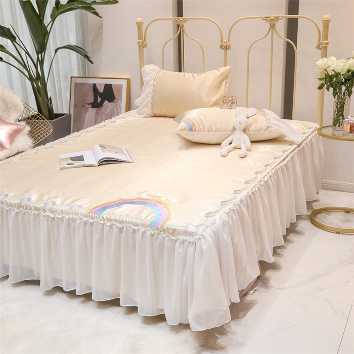 91家纺网 家纺一手货源 找家纺 MIU缪家居 2023款冰丝凉席 小彩虹 黄色