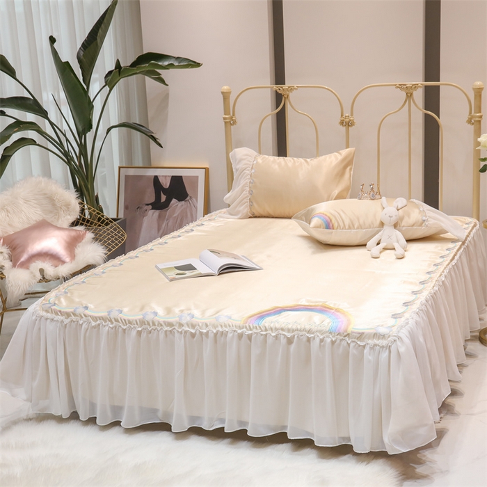 91家纺网 家纺一手货源 找家纺 MIU缪家居 2023款冰丝凉席 小彩虹 黄色