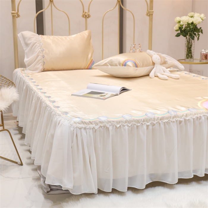 91家纺网 家纺一手货源 找家纺 MIU缪家居 2023款冰丝凉席 小彩虹 黄色