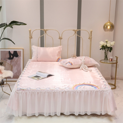 MIU缪家居 2023款冰丝凉席 小彩虹 粉色