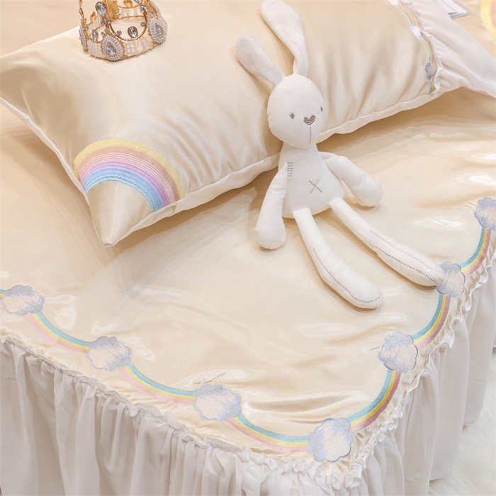 91家纺网 家纺一手货源 找家纺 MIU缪家居 2023款冰丝凉席 小彩虹 黄色