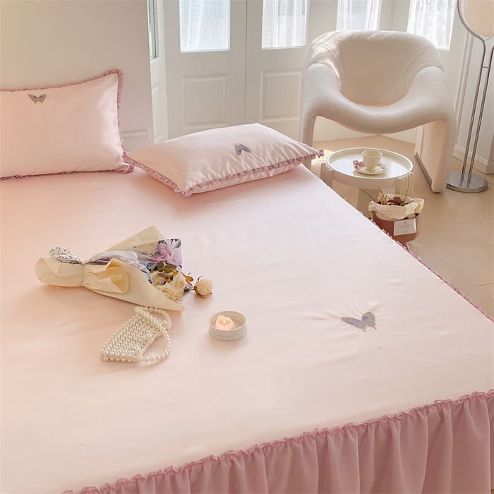 91家纺网 家纺一手货源 找家纺 MIU缪家居 2023款冰丝凉席 紫藤 粉色