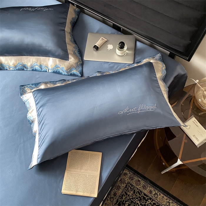 91家纺网 家纺一手货源 找家纺 MIU缪家居 2023款珍珠丝凉席 《雅》系列 深蓝