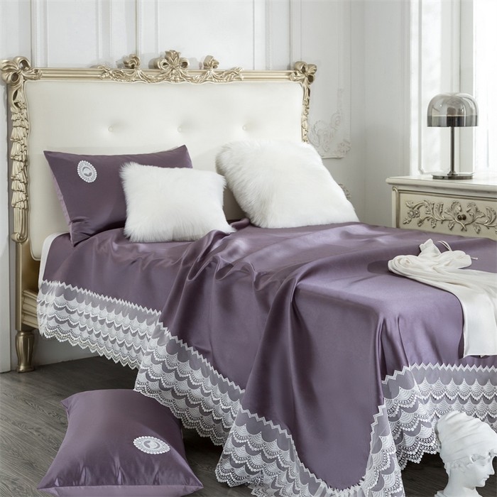 91家纺网 家纺一手货源 找家纺 MIU缪家居 2023款珍珠丝凉席  爱丽丝（棚拍） 葡萄紫