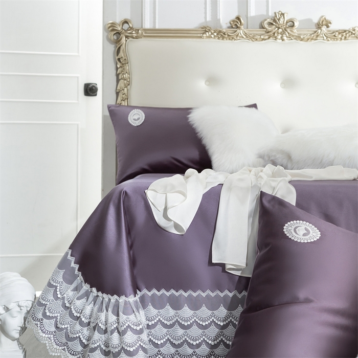 91家纺网 家纺一手货源 找家纺 MIU缪家居 2023款珍珠丝凉席  爱丽丝（棚拍） 葡萄紫