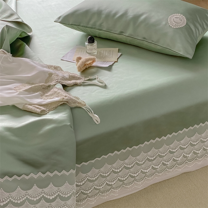 91家纺网 家纺一手货源 找家纺 MIU缪家居 2023款珍珠丝凉席  爱丽丝 （实拍） 豆绿