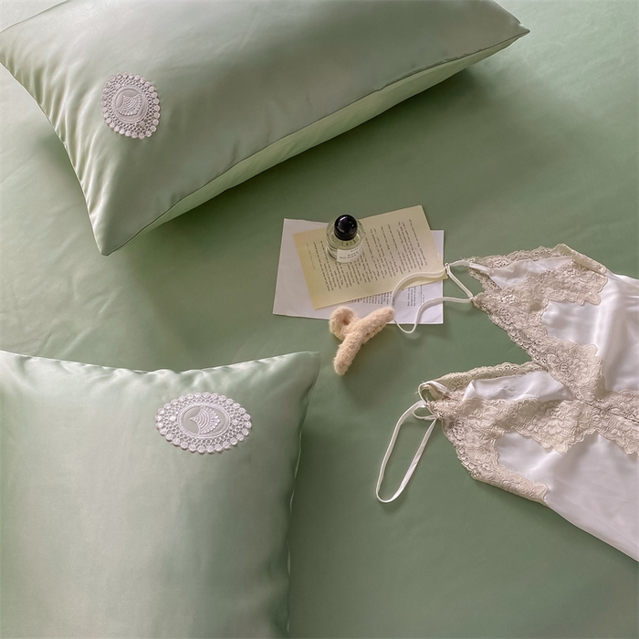 91家纺网 家纺一手货源 找家纺 MIU缪家居 2023款珍珠丝凉席  爱丽丝 （实拍） 豆绿