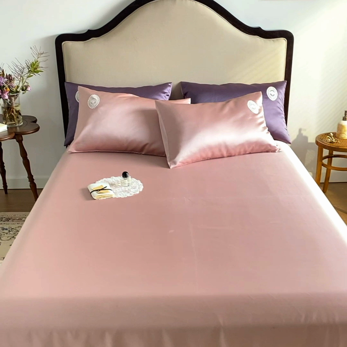 91家纺网 家纺一手货源 找家纺 MIU缪家居 2023款珍珠丝凉席  爱丽丝 （实拍） 樱花粉