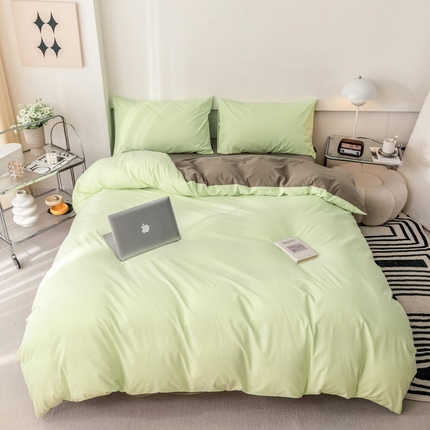 91家纺网 家纺一手货源 找家纺 （总）静家居 202440s全棉斜纹水洗棉四件套纯色风格1