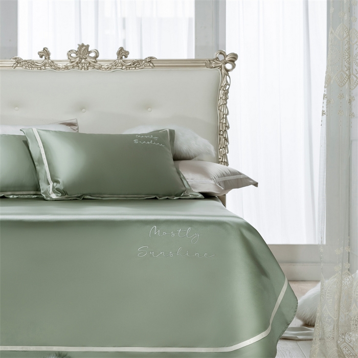 91家纺网 家纺一手货源 找家纺 MIU缪家居 2023款珍珠丝凉席 简爱（棚拍） 豆绿