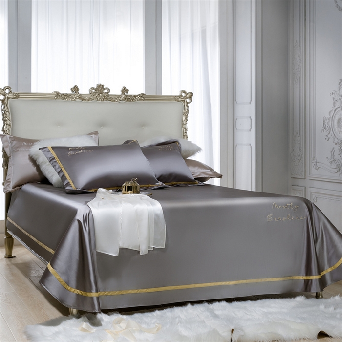 91家纺网 家纺一手货源 找家纺 MIU缪家居 2023款珍珠丝凉席 简爱（棚拍） 气质灰