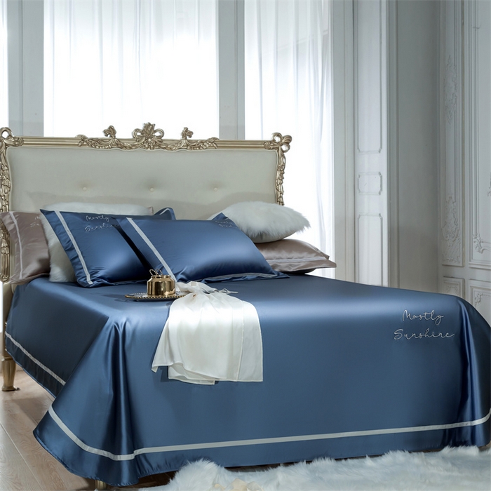 91家纺网 家纺一手货源 找家纺 MIU缪家居 2023款珍珠丝凉席 简爱（棚拍） 英伦蓝