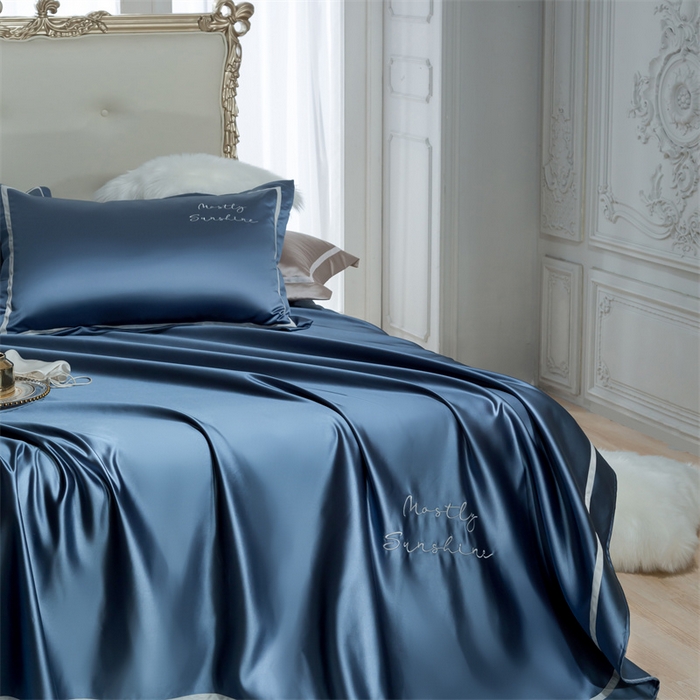 91家纺网 家纺一手货源 找家纺 MIU缪家居 2023款珍珠丝凉席 简爱（棚拍） 英伦蓝