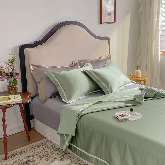 91家纺网 家纺一手货源 找家纺 MIU缪家居 2023款珍珠丝凉席 简爱（实拍） 豆绿