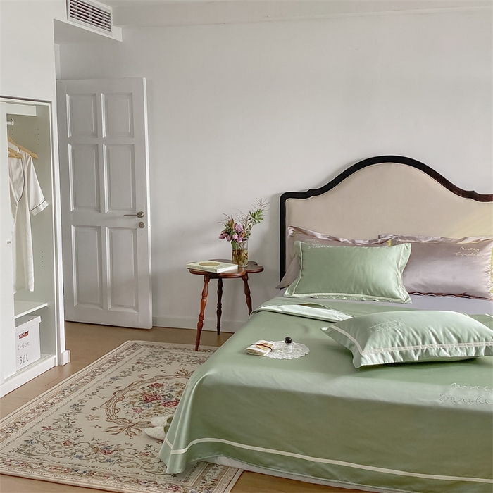 91家纺网 家纺一手货源 找家纺 MIU缪家居 2023款珍珠丝凉席 简爱（实拍） 豆绿