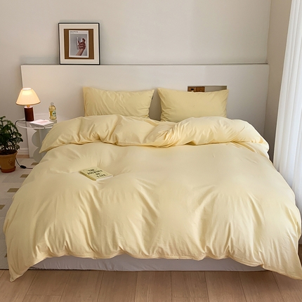 91家纺网 家纺一手货源 找家纺 （总）静家居 202440s全棉斜纹水洗棉四件套纯色风格2