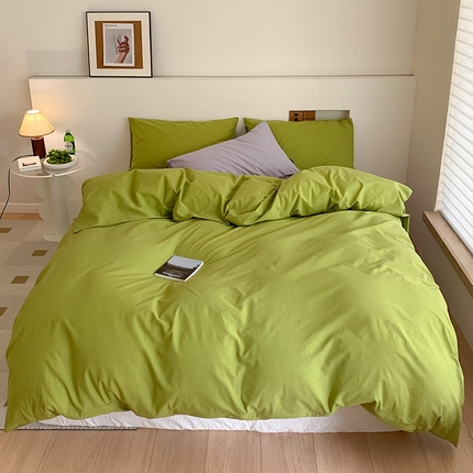 91家纺网 家纺一手货源 找家纺 （总）静家居 202440s全棉斜纹水洗棉四件套纯色风格2