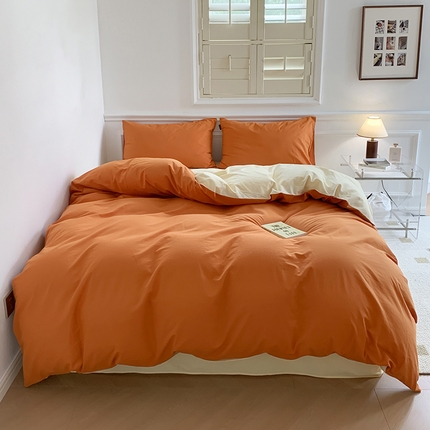 91家纺网 家纺一手货源 找家纺 （总）静家居 202440s全棉斜纹水洗棉四件套纯色风格2