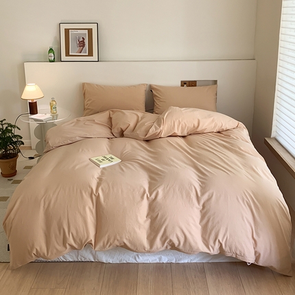 91家纺网 家纺一手货源 找家纺 （总）静家居 202440s全棉斜纹水洗棉四件套纯色风格2