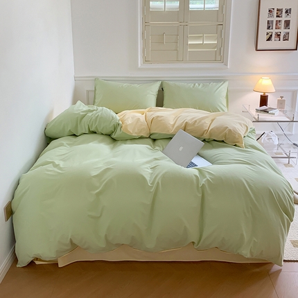 91家纺网 家纺一手货源 找家纺 （总）静家居 202440s全棉斜纹水洗棉四件套纯色风格2