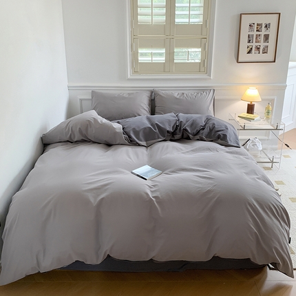 91家纺网 家纺一手货源 找家纺 （总）静家居 202440s全棉斜纹水洗棉四件套纯色风格2