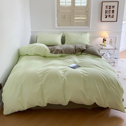 91家纺网 家纺一手货源 找家纺 （总）静家居 202440s全棉斜纹水洗棉四件套纯色风格2