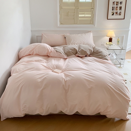 91家纺网 家纺一手货源 找家纺 （总）静家居 202440s全棉斜纹水洗棉四件套纯色风格2