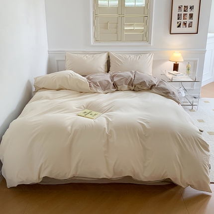 91家纺网 家纺一手货源 找家纺 （总）静家居 202440s全棉斜纹水洗棉四件套纯色风格2