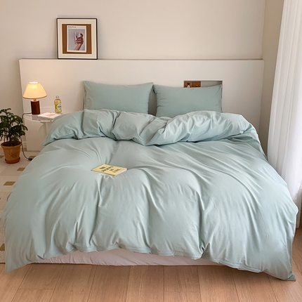 91家纺网 家纺一手货源 找家纺 （总）静家居 202440s全棉斜纹水洗棉四件套纯色风格2