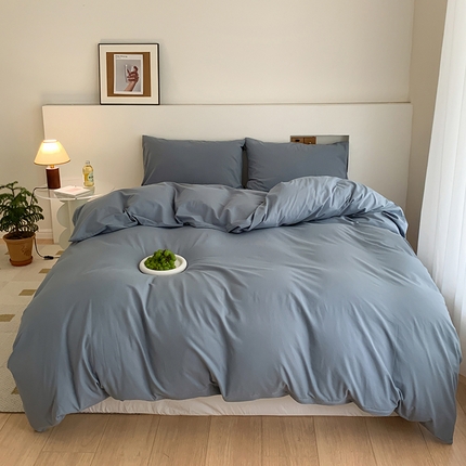 91家纺网 家纺一手货源 找家纺 （总）静家居 202440s全棉斜纹水洗棉四件套纯色风格2