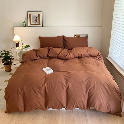 91家纺网 家纺一手货源 找家纺 （总）静家居 202440s全棉斜纹水洗棉四件套纯色风格2