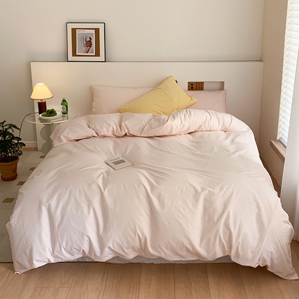 91家纺网 家纺一手货源 找家纺 （总）静家居 202440s全棉斜纹水洗棉四件套纯色风格2