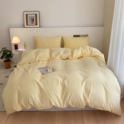 91家纺网 家纺一手货源 找家纺 （总）静家居 202440s全棉斜纹水洗棉四件套纯色风格2